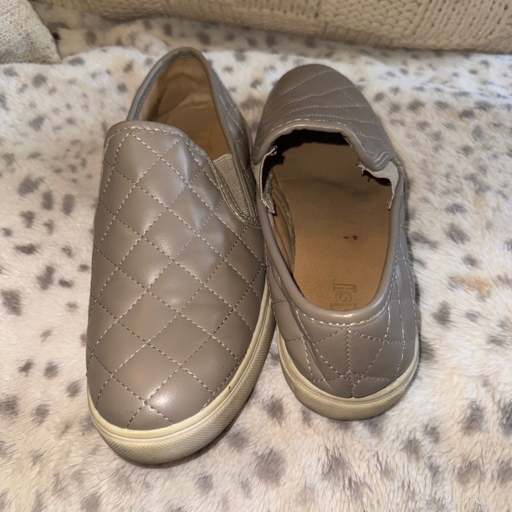 Quilted slide on shoes